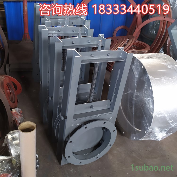 供应污水沟渠手动插板阀 DN500法兰连接机闸一体圆闸门 水库鱼塘圆口带启闭机螺杆闸阀图2