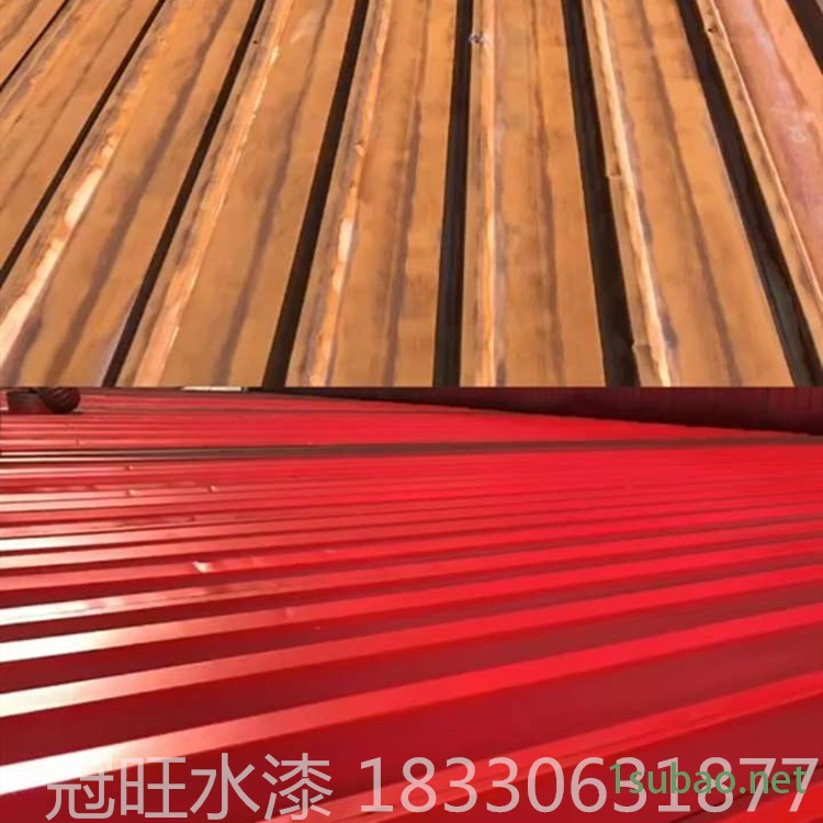 优质产品 金属屋面防腐翻新漆  铁皮瓦棚翻新漆  水性钢结构漆 冠旺水漆不起皮 不爆裂图2