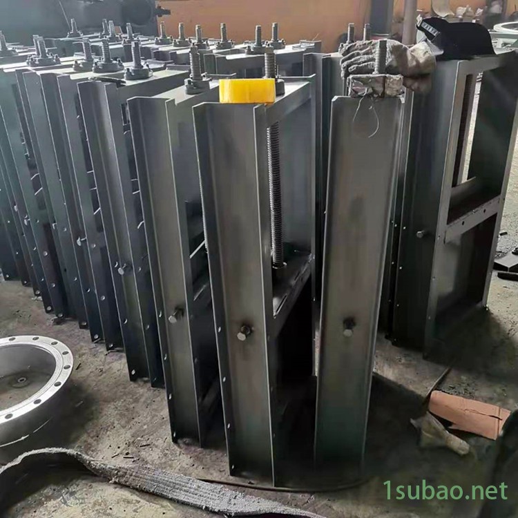 水渠用不锈钢插板阀 300*300 不锈钢闸板阀订做 重庆插板阀厂家 电动螺杆阀门 东州环保图2