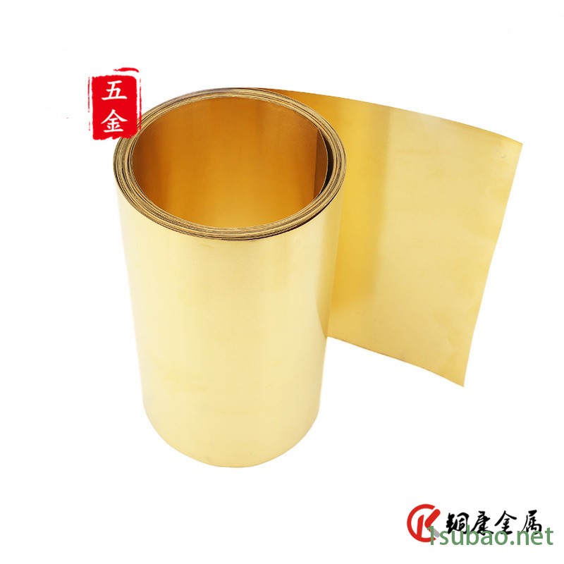 供应硬态半硬全软H62黄铜带 全硬特硬黄铜带超窄2mm分条H65黄铜带 锢康金属图2