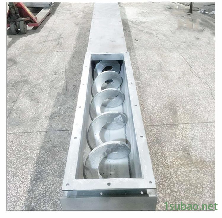 机械生产厂无轴螺杆餐厨垃圾输送机 304不锈钢污泥U型螺旋上料机  军杰机械图2