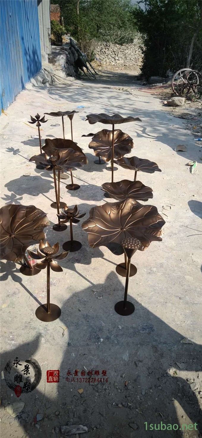 304不锈钢景观荷花雕塑金属不锈钢荷花雕塑图2