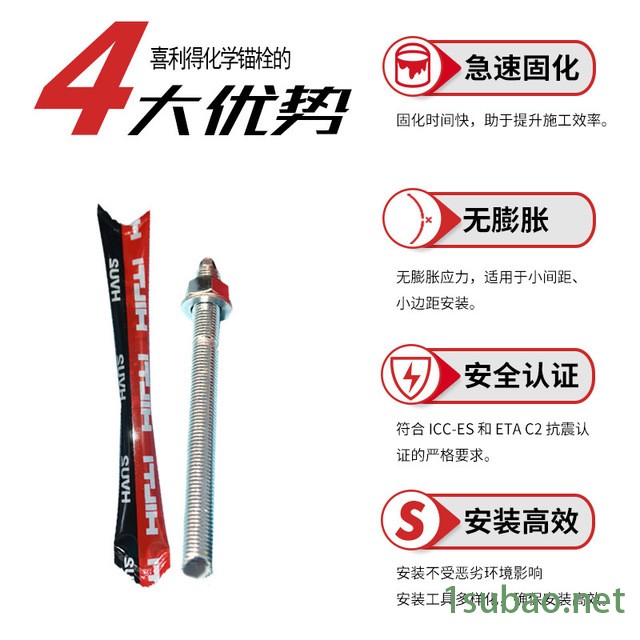 德国进口喜利得化学锚栓 m12m16m20 机械锚栓建筑化学螺栓螺杆图3