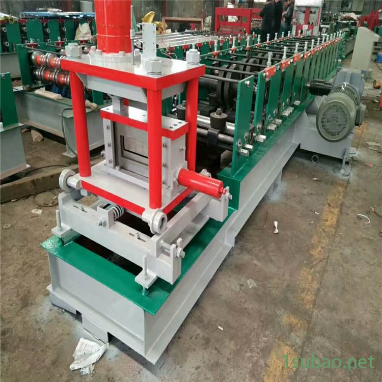 沧州宏霖机械热销金属冷弯成型设备C型拼装房梁设备80重型货架横梁设备图2