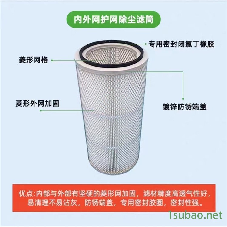 批发_清扫车除尘滤芯_吸尘车除尘滤筒_螺杆安装式除尘滤芯图2