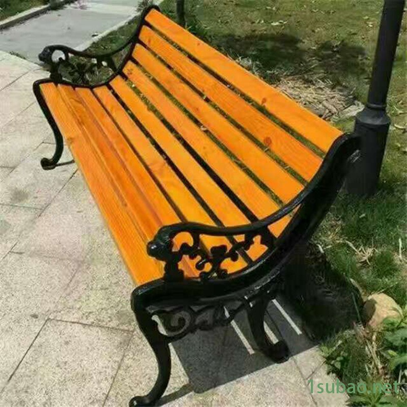 深圳户外休闲座椅 室外小区座椅坐凳现货 金属铁艺靠背批发价图5