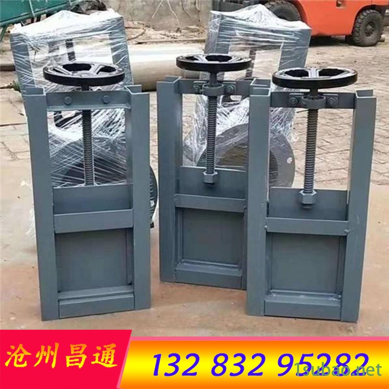 手动污水插板阀螺杆 气动电动方形DN800市政污水防灌溉闸板阀图2