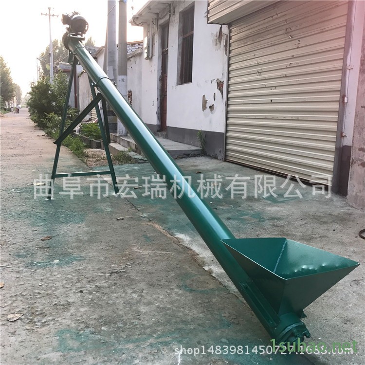 垂直螺杆螺旋上料机 宏瑞移动型碳钢螺旋输送机 不锈钢304螺旋输送机尿素塑料颗粒图3
