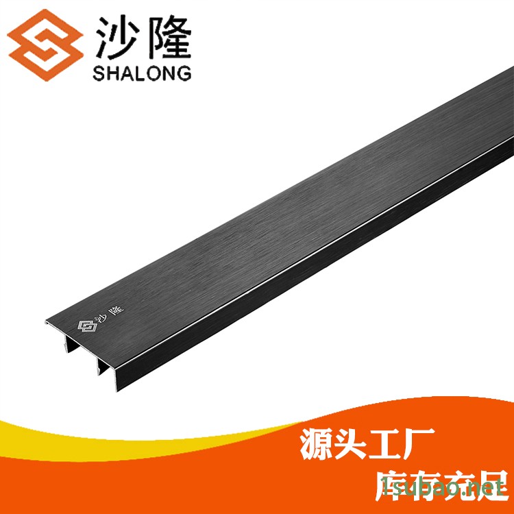 铝合金踢脚线 医院酒店学校工程用金属踢脚线 8公分高拉丝黑后装踢脚线图2