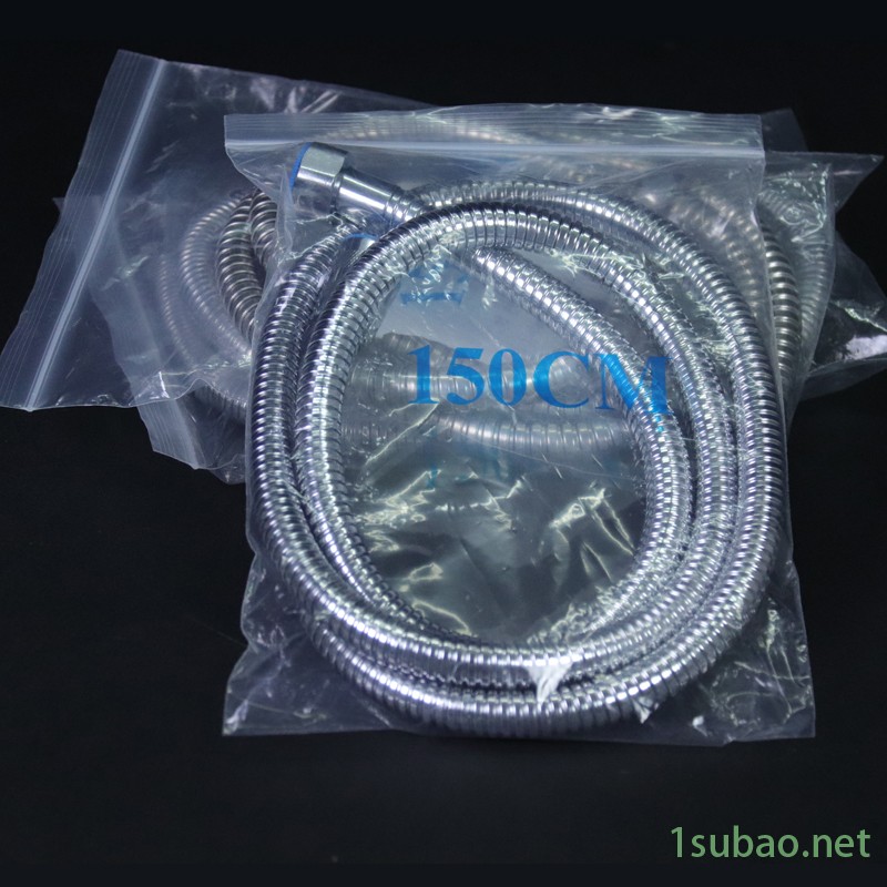 和佳庭洁具不锈钢金属双扣淋浴花洒软管 铜芯合金帽 1.5m花洒加密管 通用图2