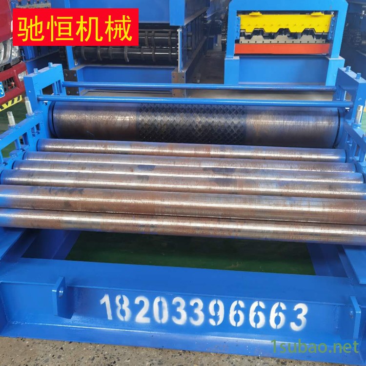 柳叶花型压花机 金属压花纹板成型机 驰恒压瓦机 异型滚压成型机图2