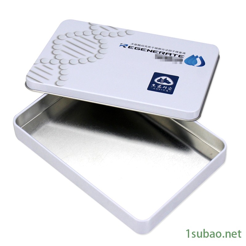 铁盒包装盒定制厂家 马口铁两片罐 麦氏罐业 明信片铁盒 长方形金属包装盒图2