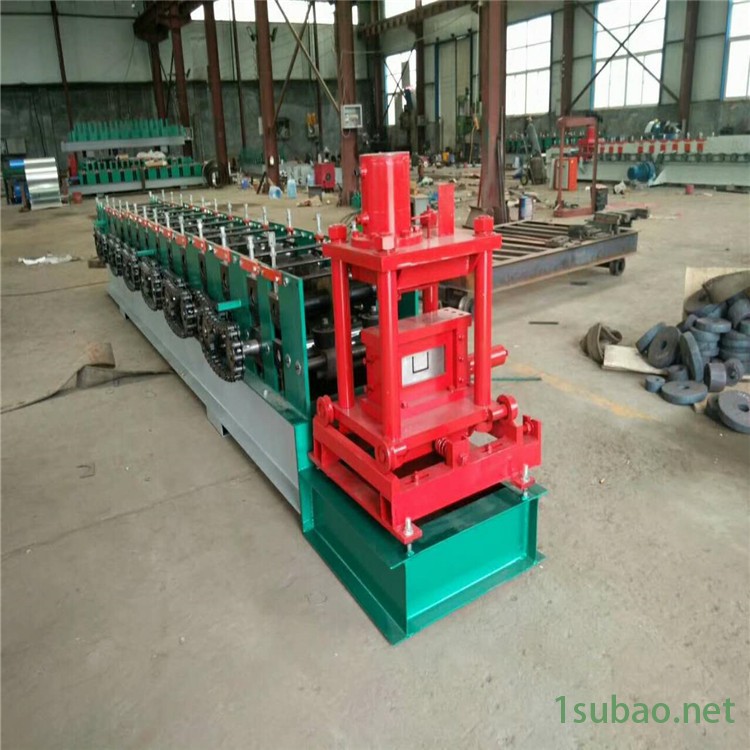 沧州宏霖机械供应金属冷弯成型设备C型拼装房梁设备80重型货架横梁设备图2
