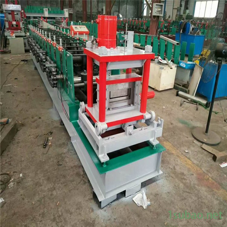 沧州宏霖机械供应金属冷弯成型设备C型拼装房梁设备80重型货架横梁设备图9