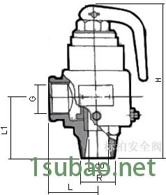 A28HP-16T黄铜安全阀结构图