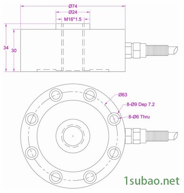 3kN压力负荷传感器5kN