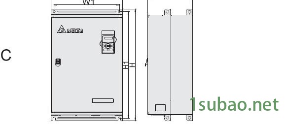 VFD-B系列变频器尺寸