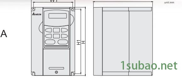 VFD-B变频器尺寸