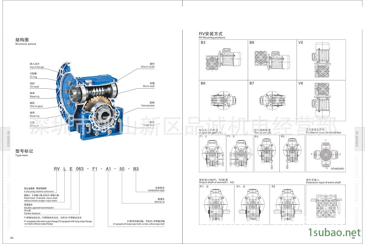 結(jié)構(gòu)圖 型號標(biāo)記 安裝方式
