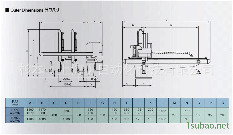 轻型横走式机械手-杉本科技