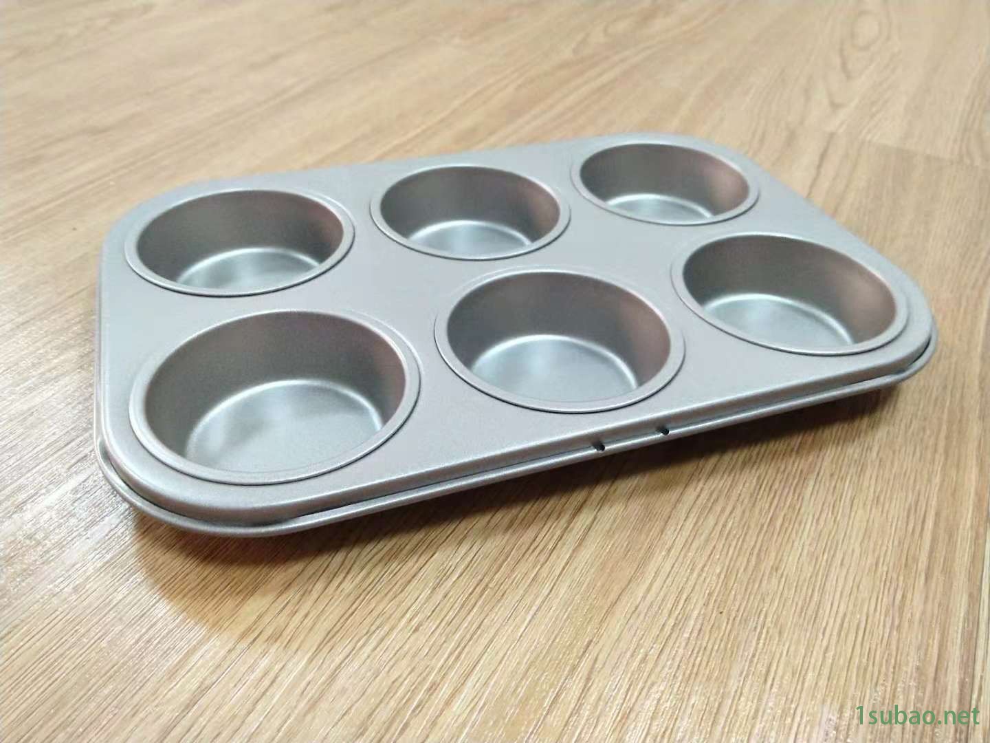 廠家直銷金色6連蛋糕烘焙工具 家用不沾底托盤烤盤烤箱用貝殼形示例圖6