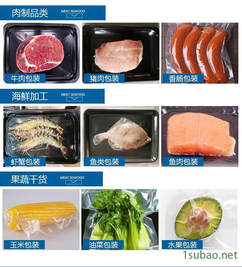 荣泽海参贴体包装机 青花鱼保鲜贴体包装设备 鲅鱼真空贴体包装机示例图3