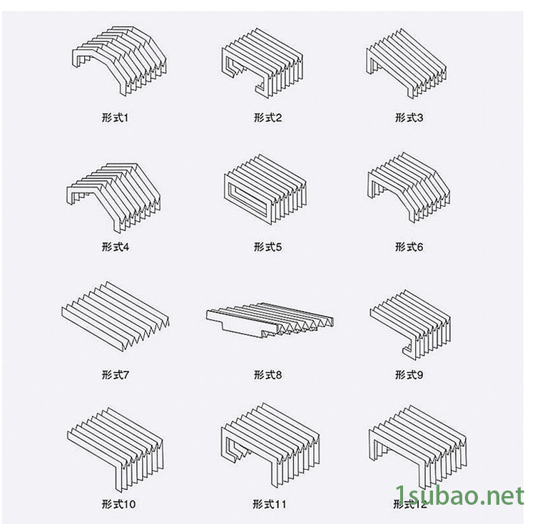 機(jī)床防護(hù)罩風(fēng)琴式防護(hù)罩導(dǎo)軌式伸縮防塵罩雕刻機(jī)風(fēng)琴板防護(hù)簾配件示例圖7
