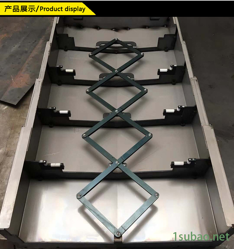 廠家定做 鋼板防滑伸縮護罩 機床鋼板防護罩 機床導軌防塵防護罩寧波數控機床加工 直線導軌防護罩 鋼板防護罩 不銹鋼伸縮護示例圖9
