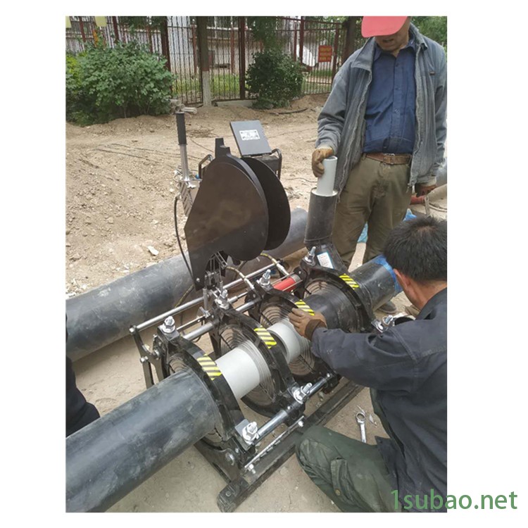 手搖pe對接機PE管熱熔焊機 螺桿160排污管道熱熔機 山東創銘