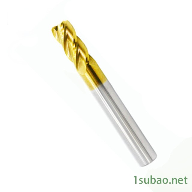 60度钨钢球头铣刀4刃涂层整体钨钢数控圆鼻合金立平铣刀图2