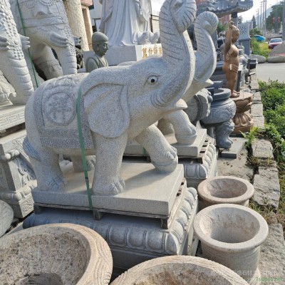 石雕大象 汉白玉大理石材料 真正做大象实力厂家 闽南石业雕刻