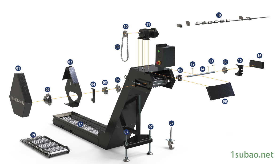 乾祥生产 链板磁性排屑机 螺旋排屑机 机床冲压废料输送机图2