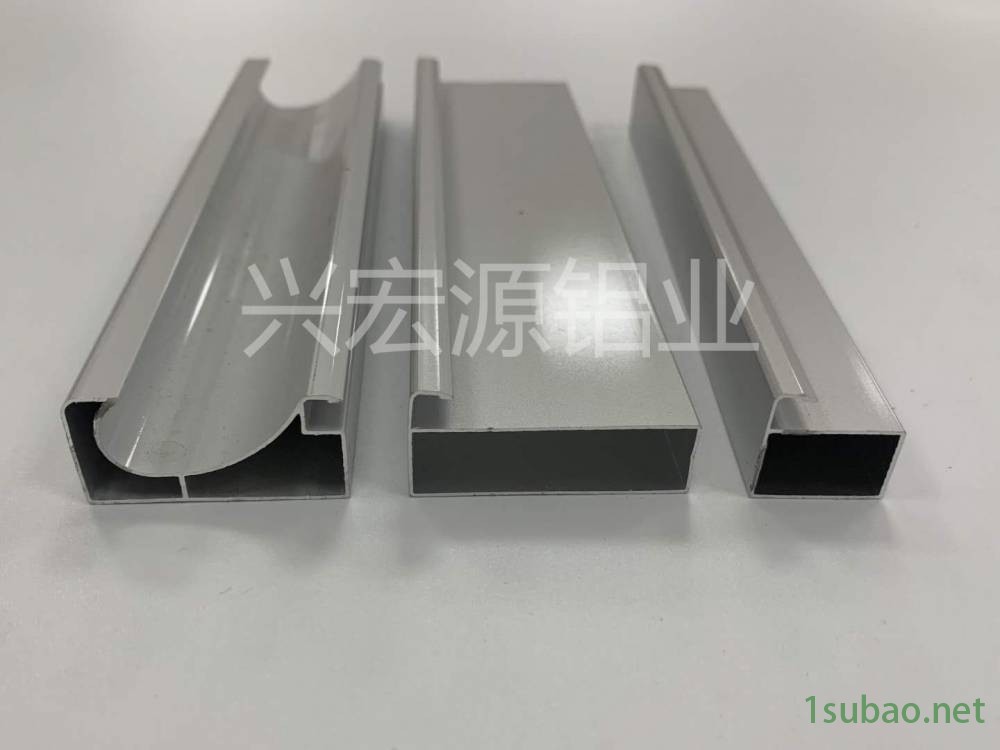 铝合金橱柜拉手铝材 晶钢门拉手型材 家具铝型材晶钢橱柜门铝材 隐框晶钢门材料 灶台门铝材 橱柜门材料图2