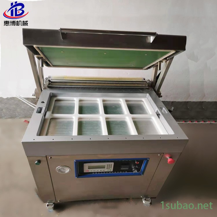惠博600型下凹式小米辣酸菜真空包装机 三文鱼自动覆膜真空机图2