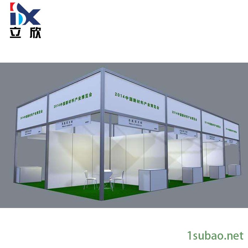 12平方书画展览标摊 八棱柱标摊展位尺寸 展览铝合金型材材料 八棱柱展柜价格图2