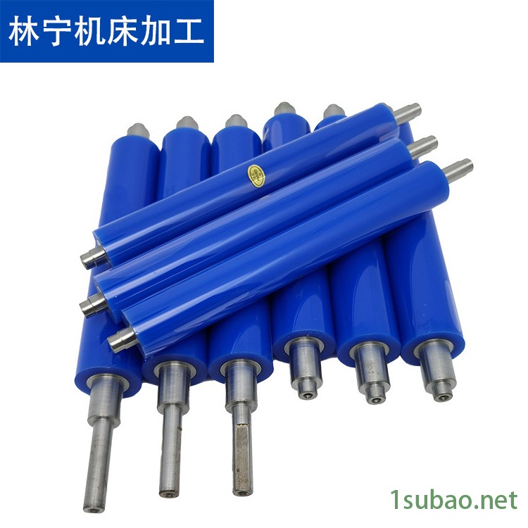 河北林宁机械定制设备用工业聚氨酯橡胶辊印刷机胶棍覆膜机包胶滚筒橡胶辊图2