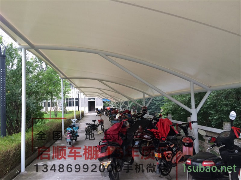泉州自行车停车棚厂家直销/铝合金露台棚车棚材料图2