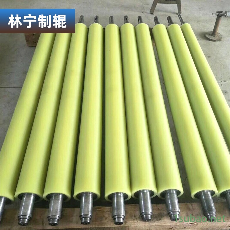 林宁厂家定制不锈钢胶辊 覆膜机聚氨酯镜面辊 印刷机械专用胶辊图2