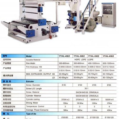 YT/HL系列HD/LDPE吹膜机组