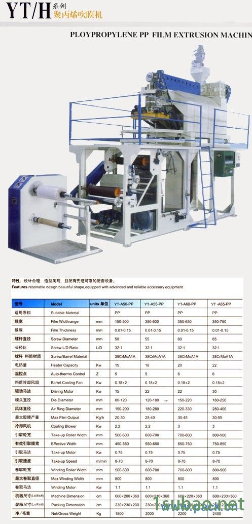YT/H系列聚丙烯吹膜机