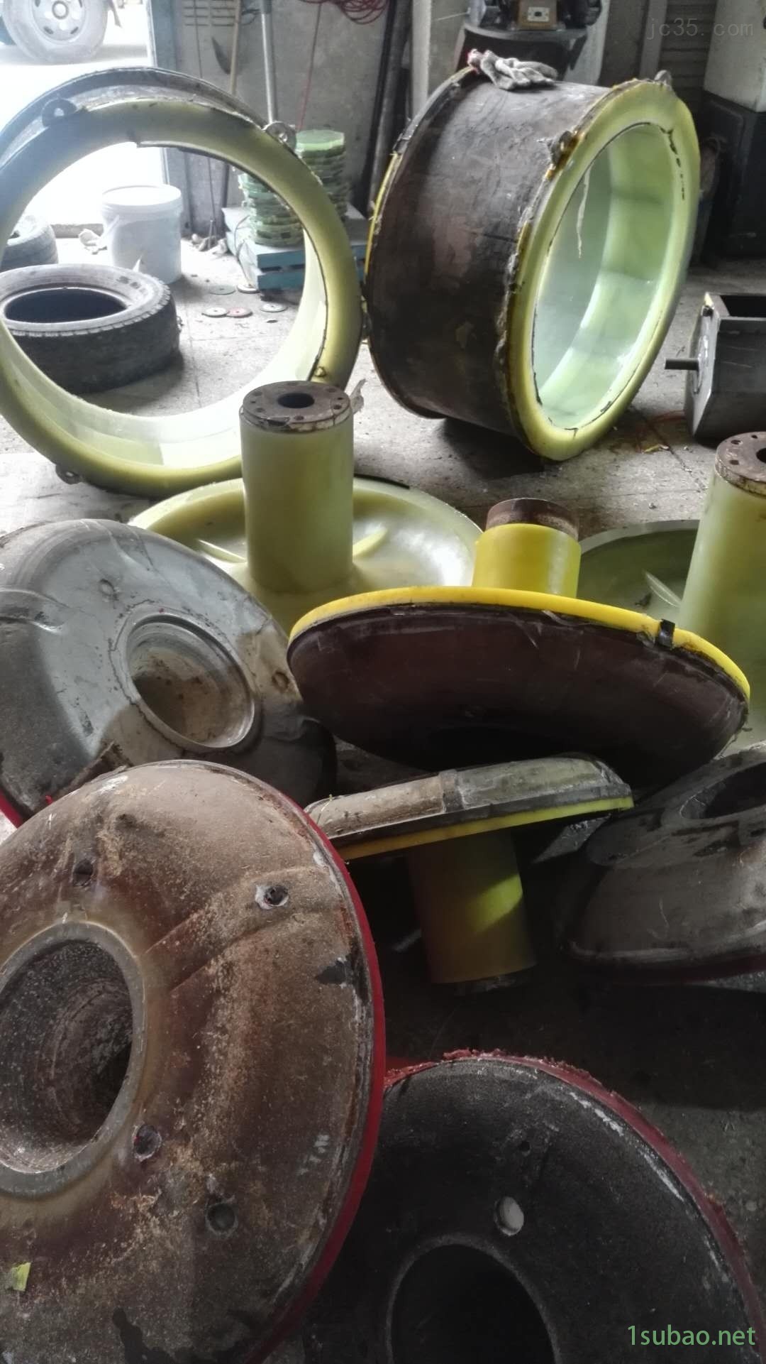 东莞振动研磨机包胶厂家 振机衬胶换胶价格图2