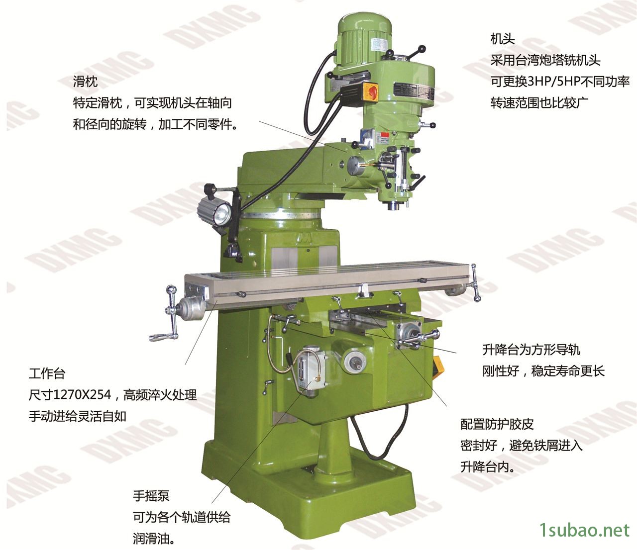 4號(hào)搖臂銑床 普通銑床 出口型炮塔銑床中國(guó)臺(tái)灣炮塔銑床