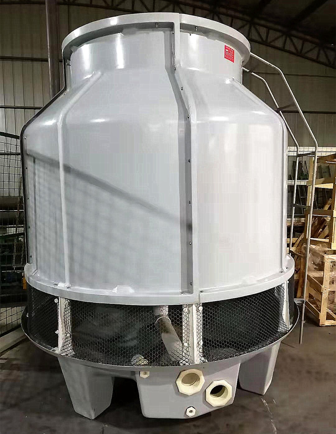 60T小型冷却塔逆流式圆形冷却塔玻璃钢模具塑机冷却设备图2