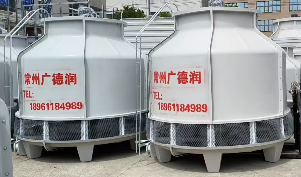 60T小型冷却塔逆流式圆形冷却塔玻璃钢模具塑机冷却设备图5