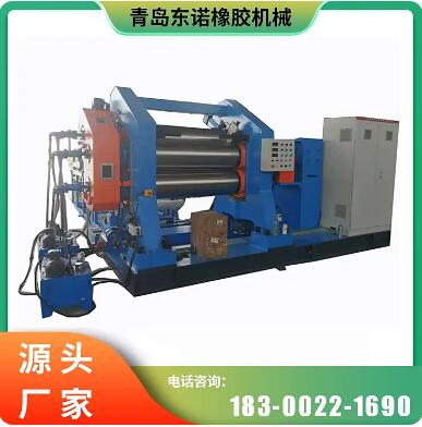 三辊压延机生产厂家 出片精度0.2mm 配6辊筒冷却 倒L型60度斜角