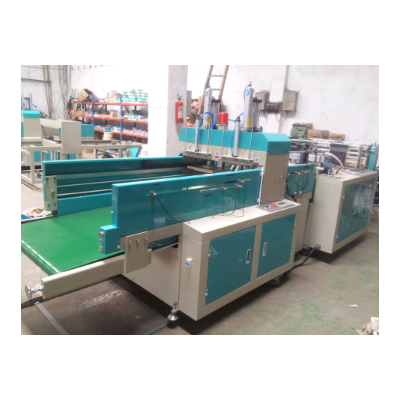 電腦全自動熱封熱切制袋機-單道背心袋制袋機