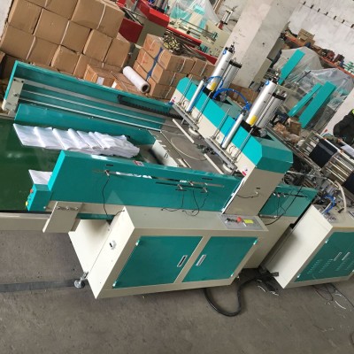 高速熱封熱切生產線,塑料薄膜制袋機,熱切背心袋制袋機