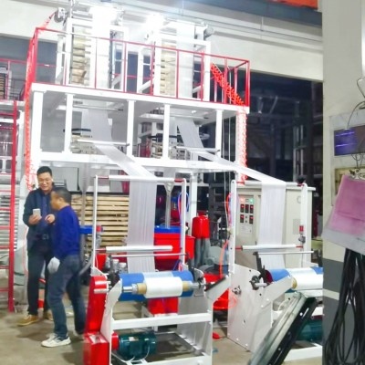 廠家直供PE雙機(jī)頭高速吹膜機(jī)，全自動(dòng)雙機(jī)頭吹膜機(jī)pe塑料吹膜機(jī)