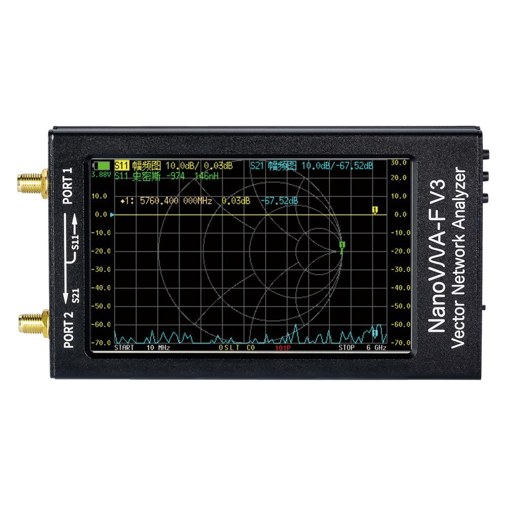 2024新款 6G网络分析仪 Nano VNA V3便携矢量网络分析仪1MHz-6GHz图2